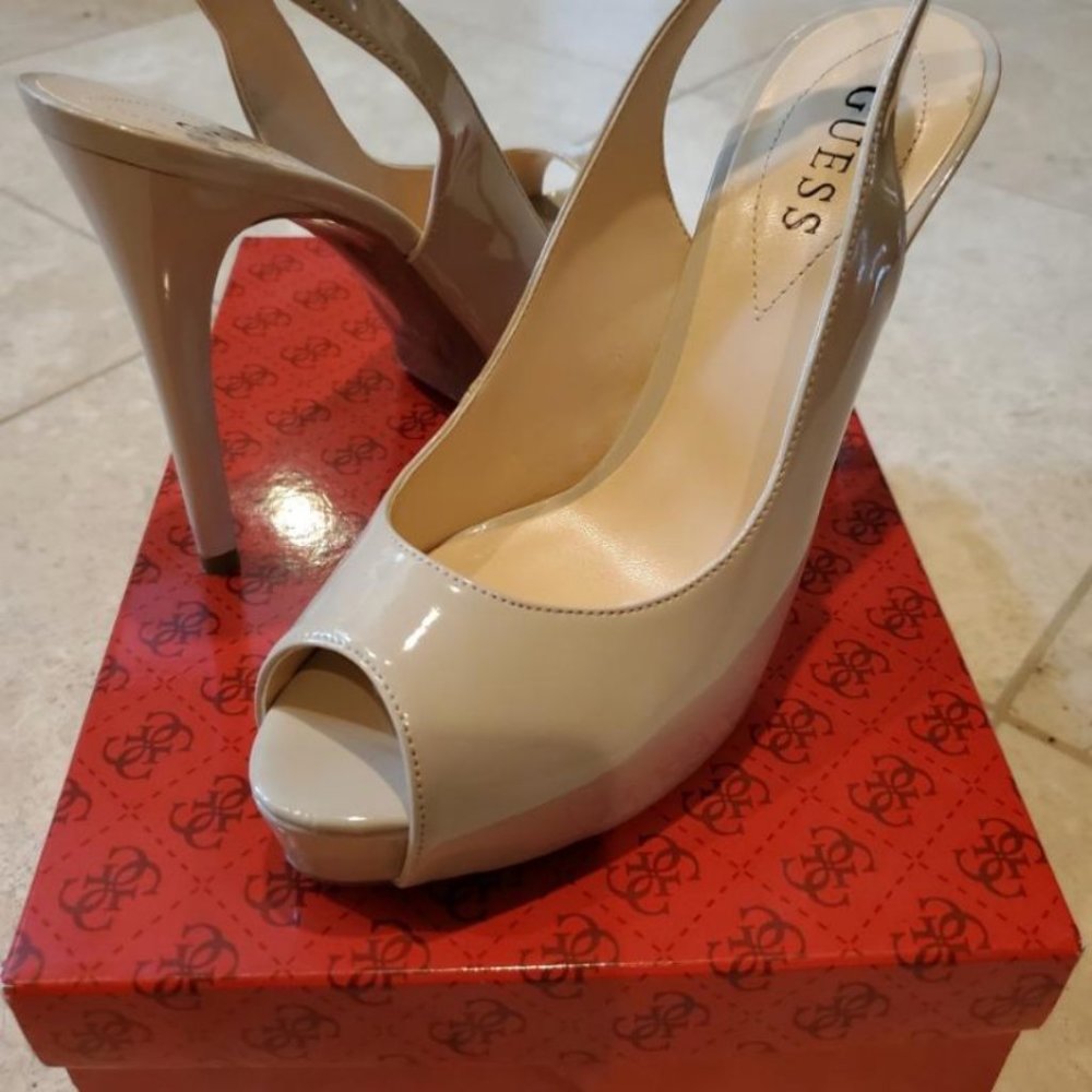 Guess Peep Toe Sling Heels
